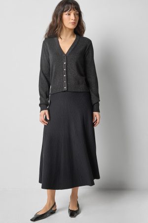 V-Neck Sparkle Cardigan Black